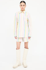 Ganni Striped Cotton Co-Ord Set