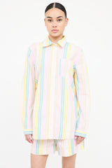 Ganni Striped Cotton Co-Ord Set