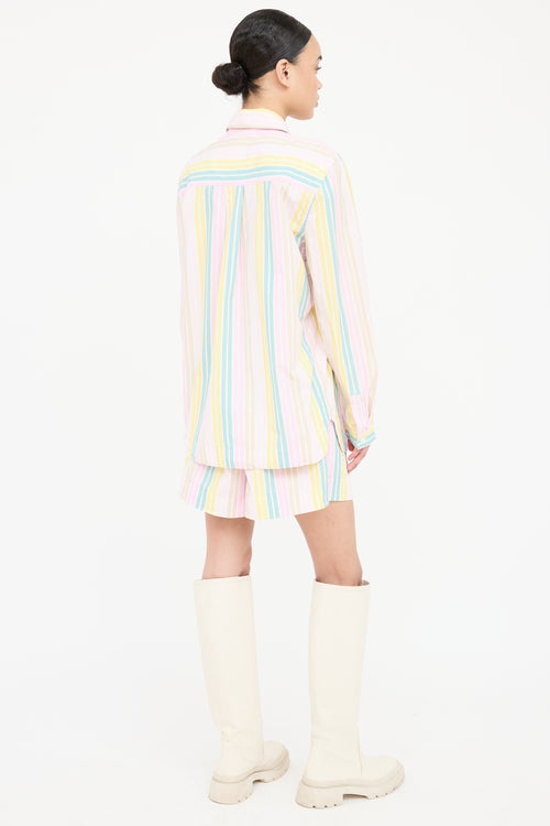 Ganni Striped Cotton Co-Ord Set