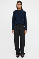 Ganni Cashmere Jewel Snap Knit Sweater