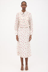 Ganni Organza Floral Jacquard Shirt