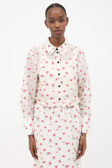Ganni Organza Floral Jacquard Shirt
