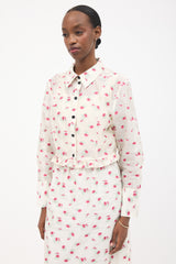 Ganni Organza Floral Jacquard Shirt