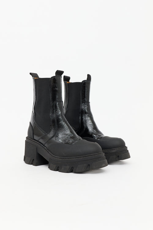 Ganni Patent Chelsea Boot