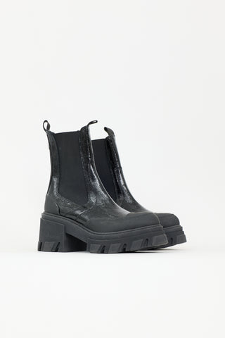 Ganni Patent Cleated Chelsea Boot