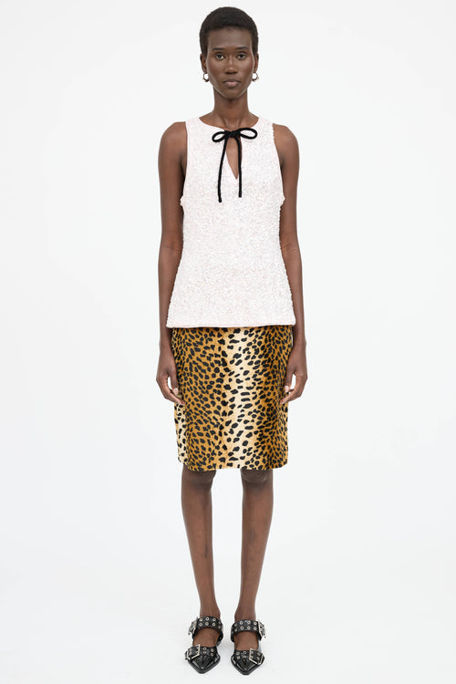 Ganni Sequin Tie Top