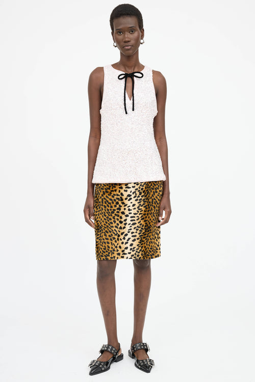 Ganni Sequin Tie Top