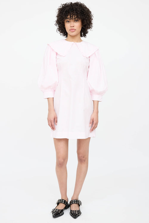 Ganni Patterned Puff Dress