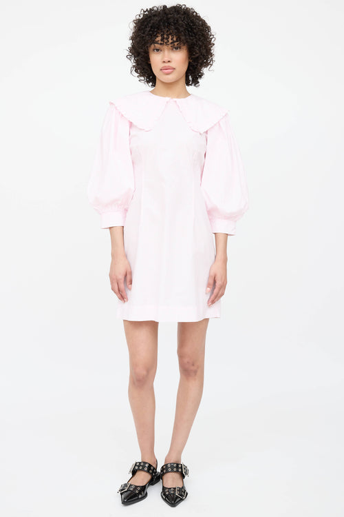 Ganni Patterned Puff Dress