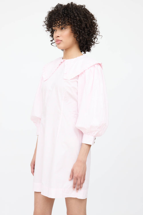 Ganni Patterned Puff Dress