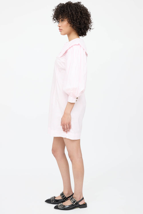 Ganni Patterned Puff Dress