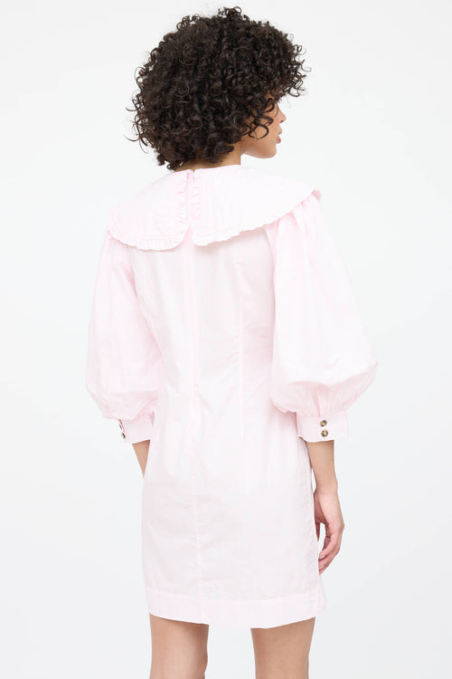 Ganni Patterned Puff Dress