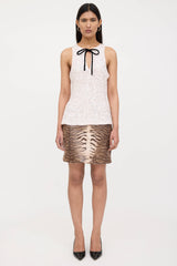 Ganni Sequin Tie Tank Top