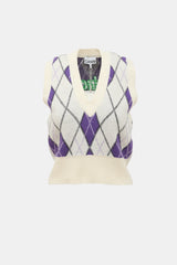 Ganni X Prince Wool Argyle Vest