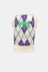 Ganni X Prince Wool Argyle Vest