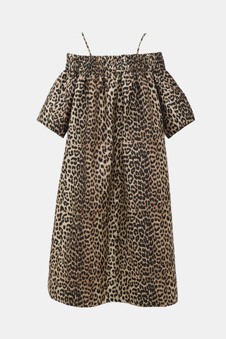 Ganni Printed Cold Shoulder Dress
