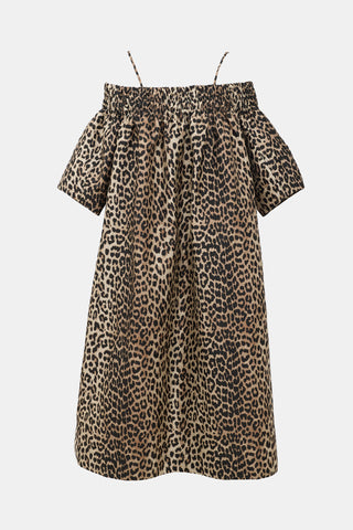 Ganni Printed Cold Shoulder Dress