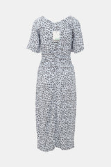 Ganni Ruched Floral Dress