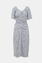 Ganni Ruched Floral Dress