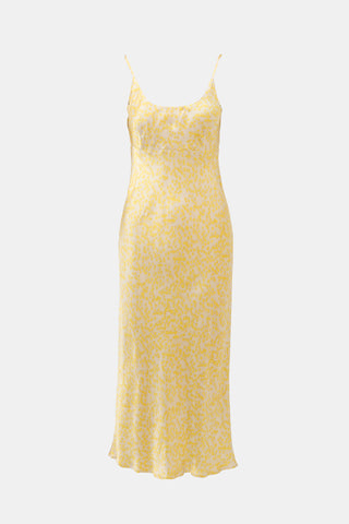 Ganni Satin Floral Dress