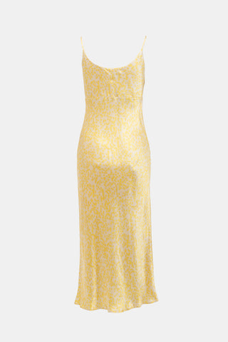 Ganni Satin Floral Dress