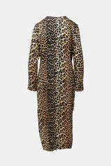 Ganni Silk Satin Printed Dress