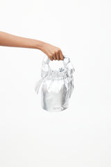Ganni Silver Lamé Occassion Bag