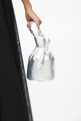Ganni Silver Lamé Occassion Bag