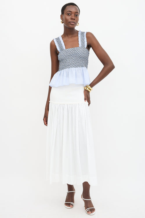 Ganni Smocked Charron Top