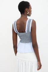 Ganni Smocked Charron Top