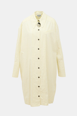 Ganni Striped Shirt Dress