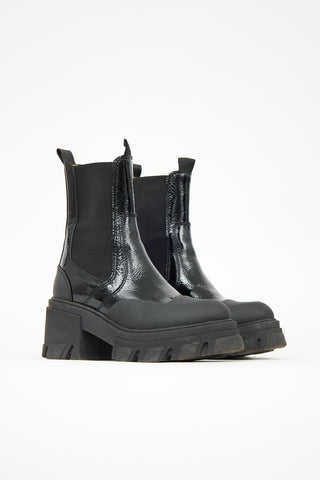 Ganni Vinyl Mid Chelsea Boot