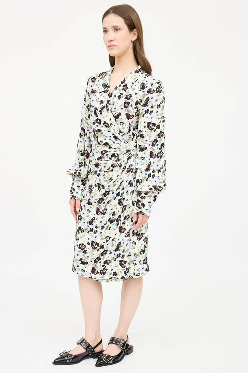 GanniFloral Wrap  Dress