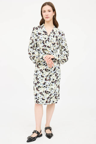 GanniFloral Wrap  Dress