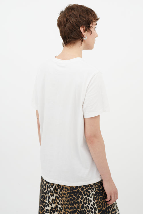Ganni White & Multicolour Have A Nice Day T-Shirt