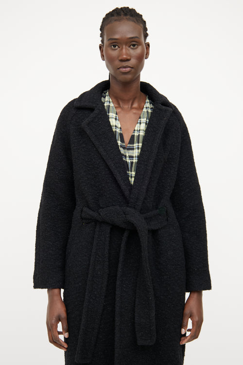 Ganni Black Wool Coat