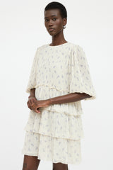 Ganni Floral Pleated Dress