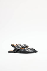 Ganni Feminine Buckle Ballerina Flat