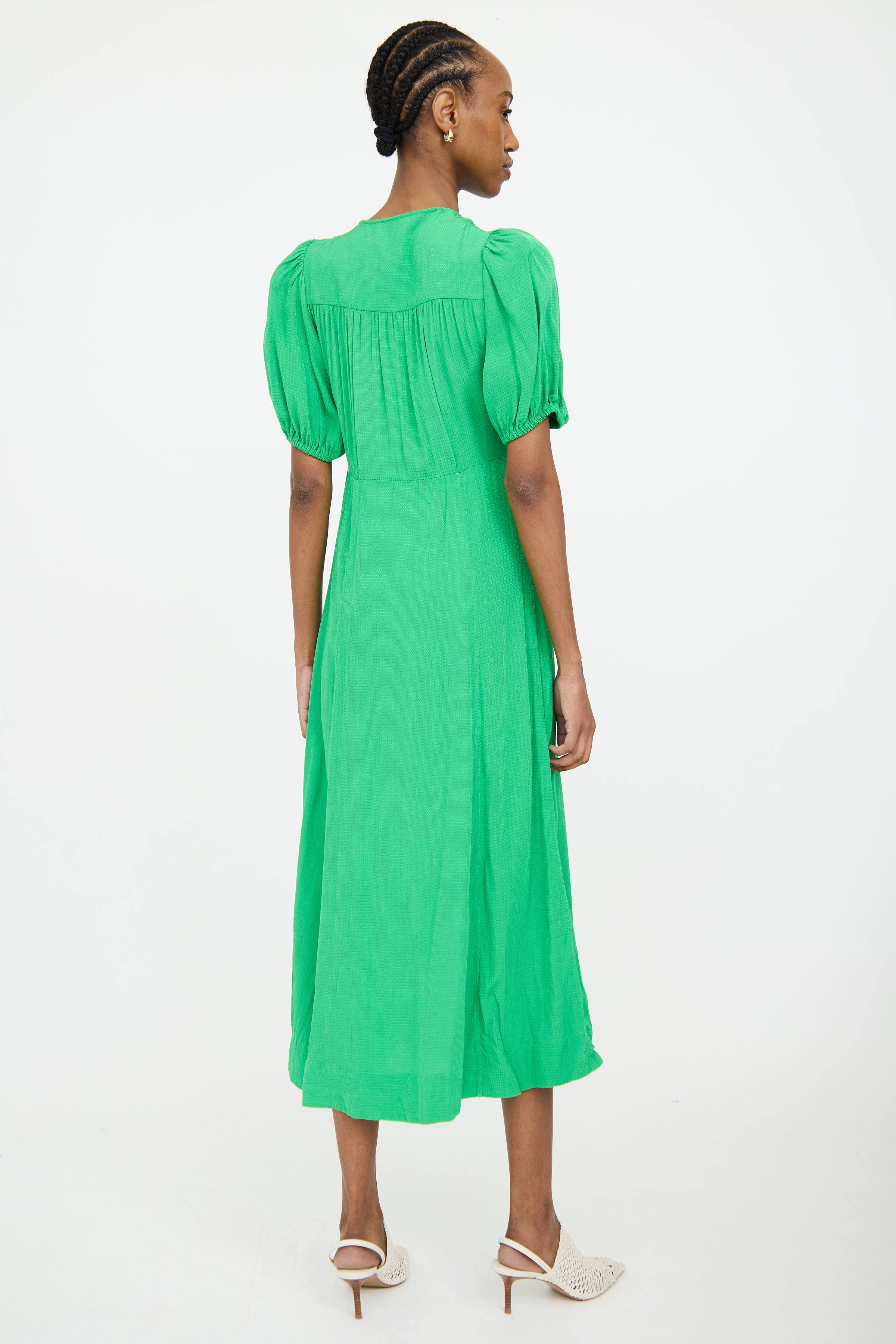 Ganni // Green Ripstop Maxi Dress VSP Consignment Ganni // Green Ripstop Maxi Dress VSP Consignment