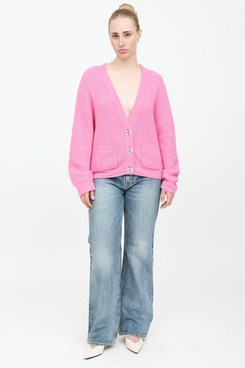 Ganni Wool Knit Cardgian