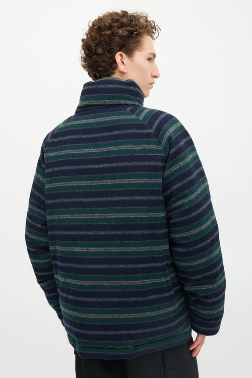 Garb Store Wool Striped Down Coat