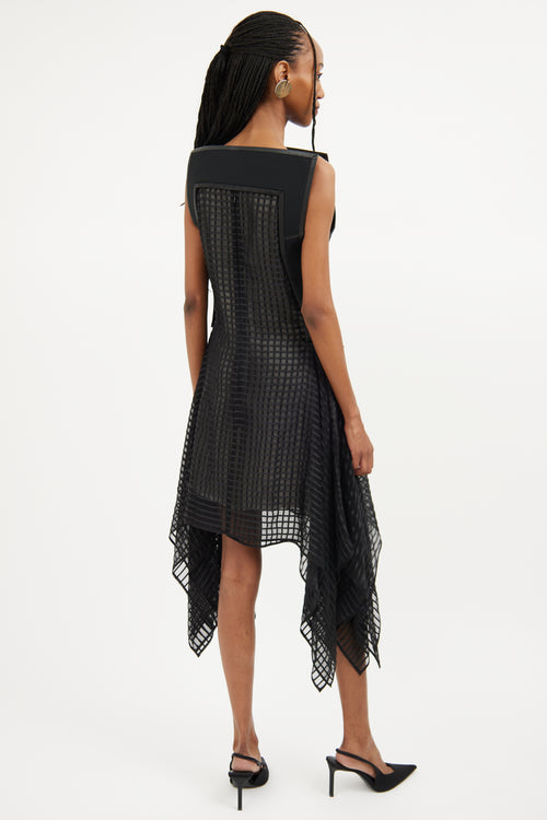 Gareth Pugh Black Structured Square Neck Dress