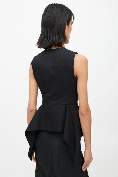 Gareth Pugh Black Zip Vest