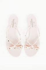 Valentino Pink Rubber Rockstud Sandal