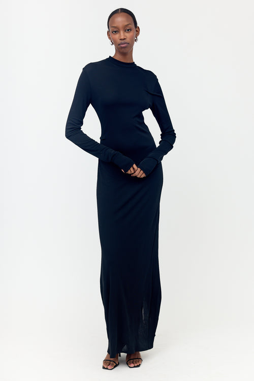 Gauchere Jersey Tuck Maxi Dress