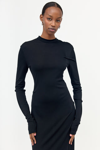 Gauchere Jersey Tuck Maxi Dress