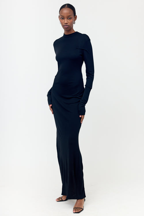 Gauchere Jersey Tuck Maxi Dress