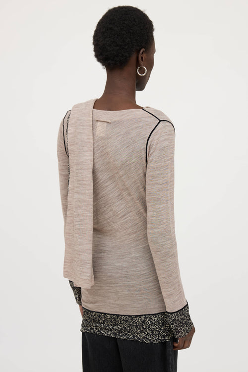 Jean Paul Gaultier Wool Scarf Top