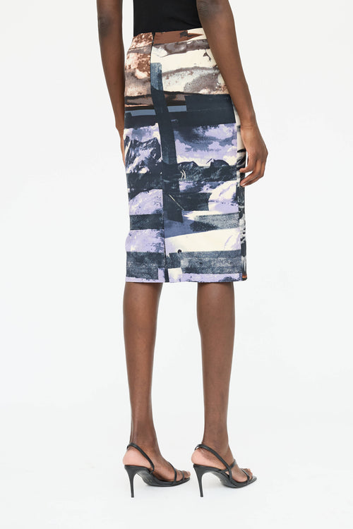 Jean Paul Gaultier Printed Midi Skirt