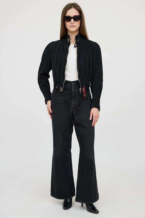Jean Paul GaultierBuckle Pleated Crop Jacket